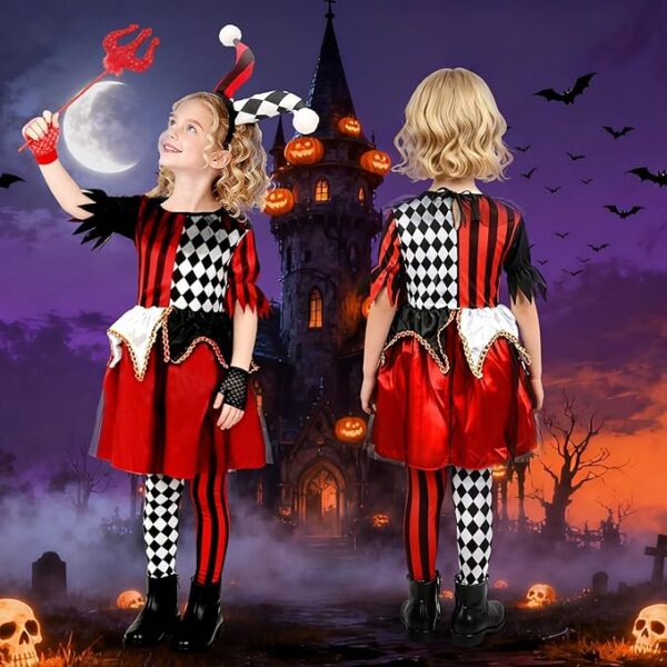 wicked jester costume front and back view