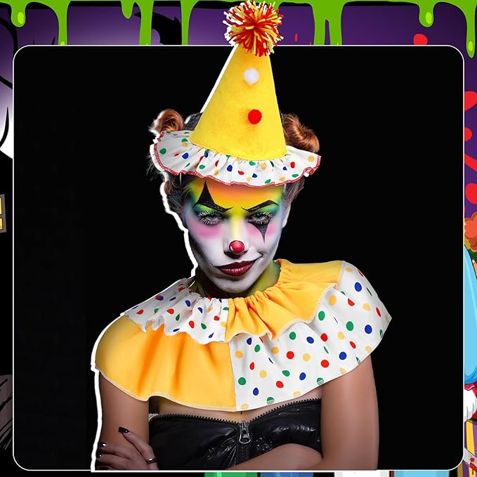 clown hat and collar for halloween
