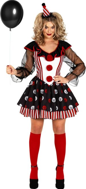 women scary clown costume
