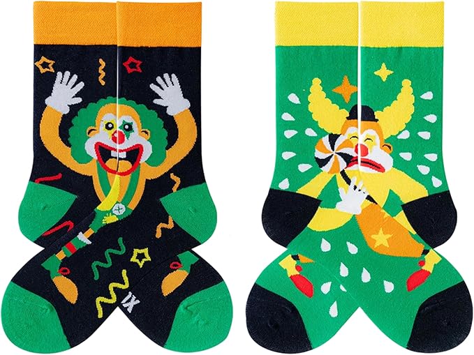 novelty clown socks design