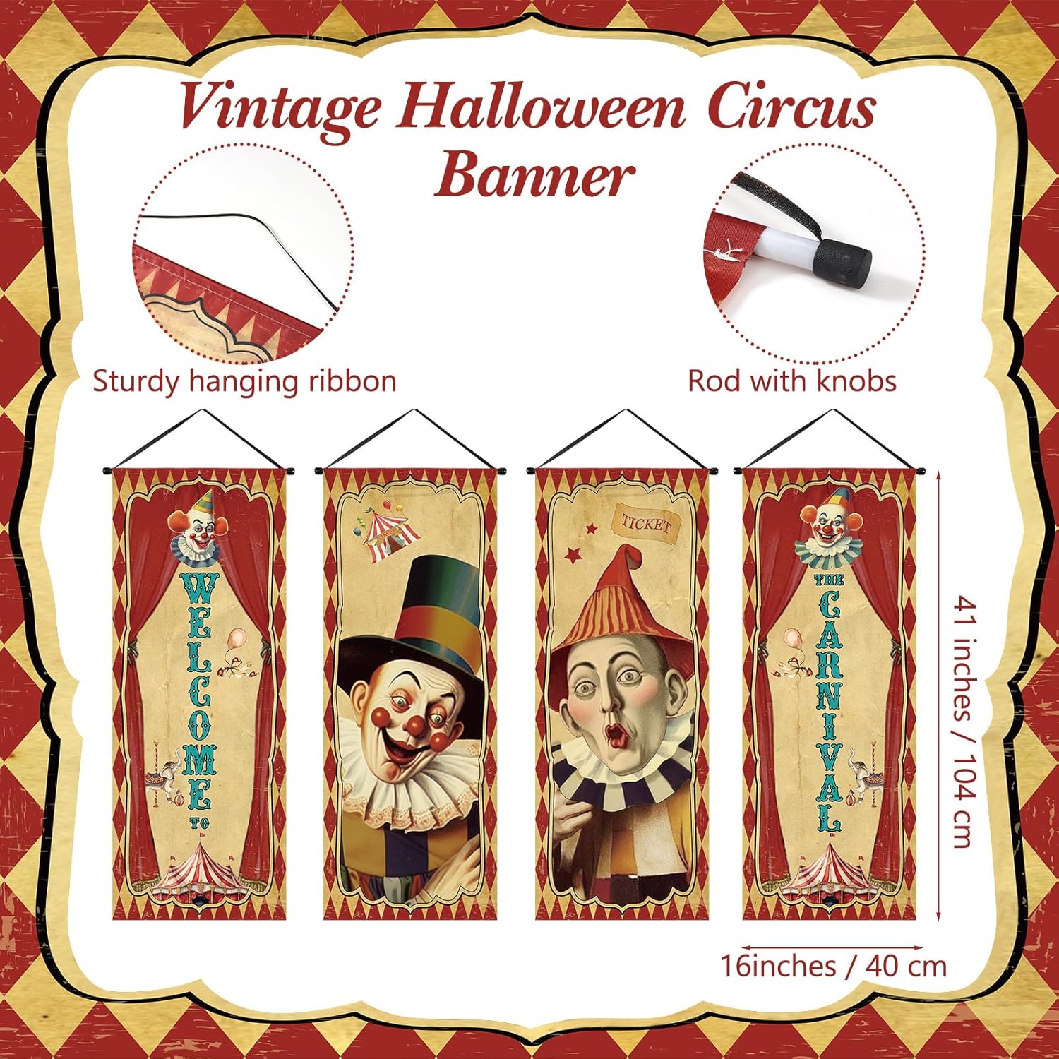 clown porch banner details