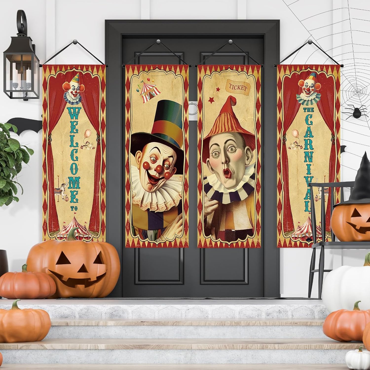 clown porch banner for halloween