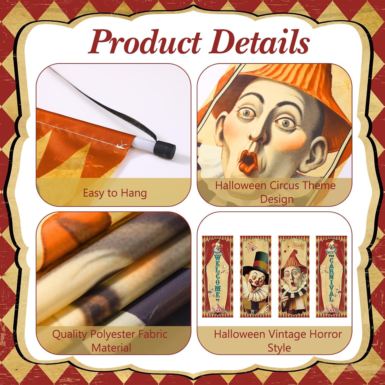 clown porch banner information