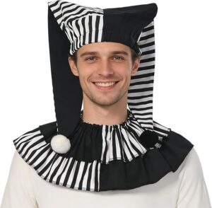 collar and hat jester costume set