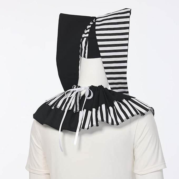 collar and hat jester costume set back view