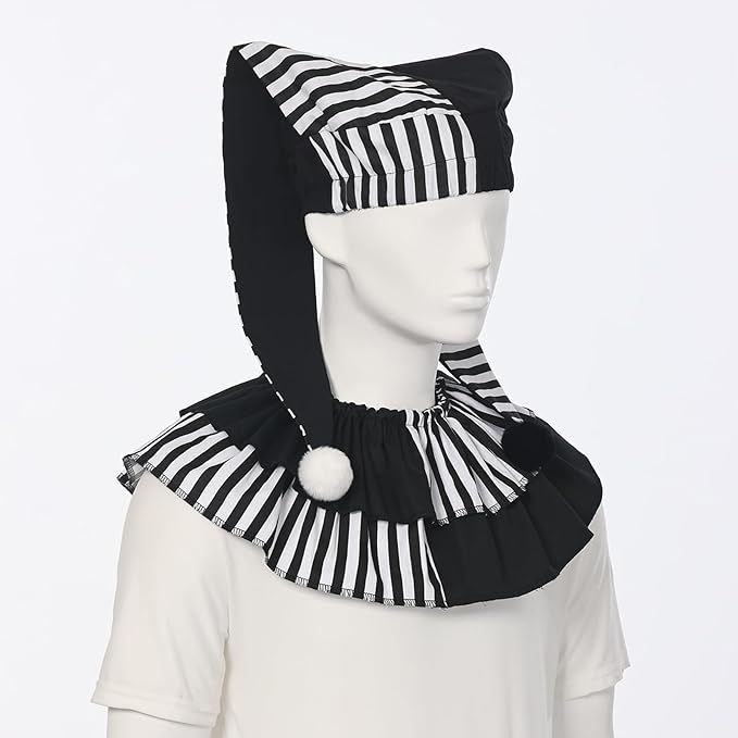 collar and hat jester costume set side view