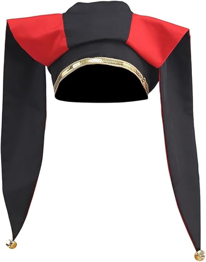 jester hat with bells front view