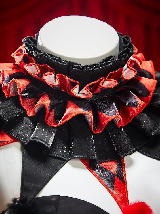 Halloween jester costume collar