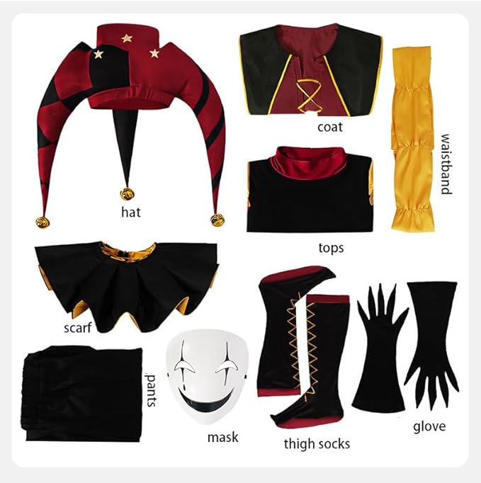 evil jester costume inclusions