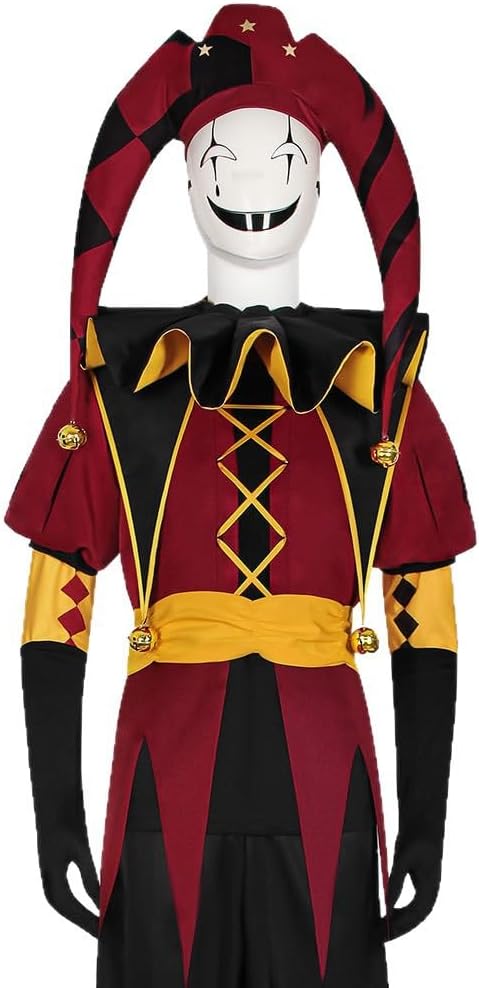 evil jester costume top view