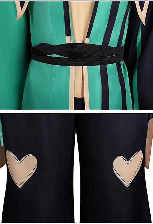 green jester full set costume details