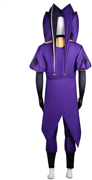 jester purple full set costume back view