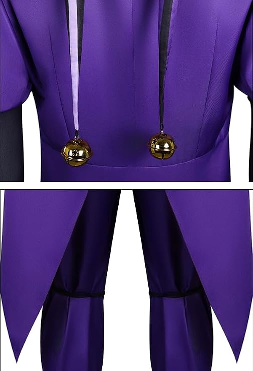 jester purple full set costume closeup
