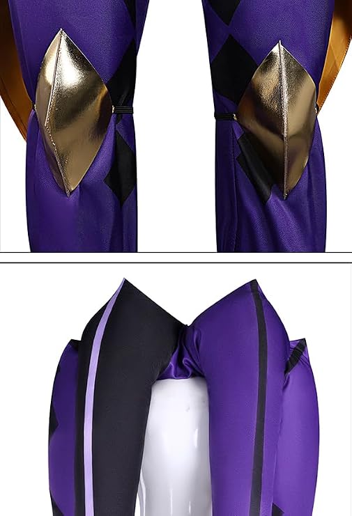 jester purple full set costume details