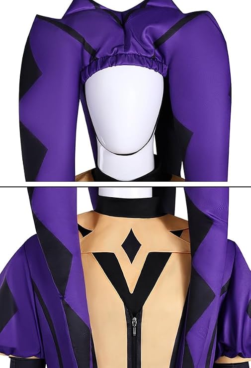 jester purple full set costume headress