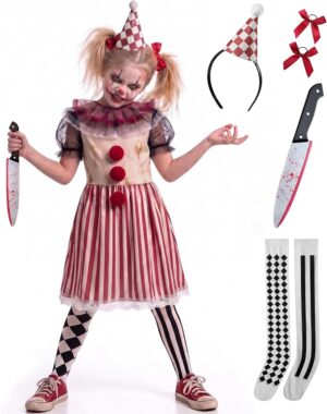 halloween scary killer clown costume
