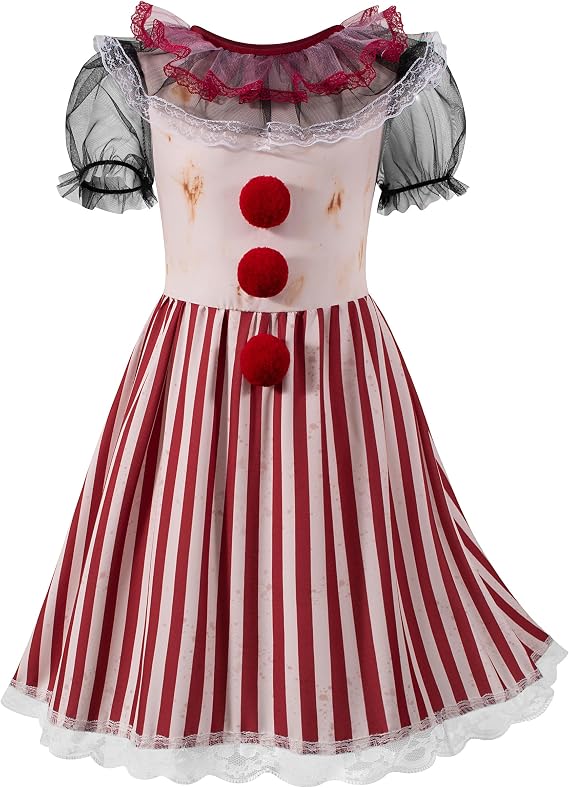 halloween scary killer clown dress
